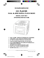 Preview for 1 page of Durabrand CDR-1907 Operating Instructions Manual