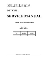 Предварительный просмотр 2 страницы Durabrand DBTV1901 Service Manual