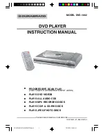 Durabrand DVD-1002 Instruction Manual preview