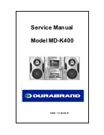 Durabrand MD-K400 Service Manual предпросмотр