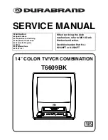 Предварительный просмотр 1 страницы Durabrand T6609BK Service Manual