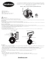 DuraBreeze Pro Wall Fan 18" Quick Start Manual предпросмотр