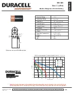 Preview for 1 page of Duracell Alkaline-Manganese Dioxide Battery MN1400 Specification Sheet