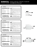 Preview for 1 page of Duracell D1500-M4 Installation Manual