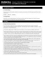 Preview for 4 page of Duracell D1500-M4 Installation Manual