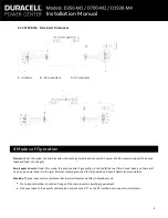 Preview for 7 page of Duracell D1500-M4 Installation Manual