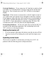 Preview for 22 page of Duracell Digital inverter 400 Owner'S Manual