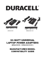 Preview for 1 page of Duracell DRAC5101 Model Compartibility Manual