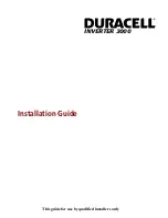 Preview for 2 page of Duracell Inverter 3000 Installation Manual