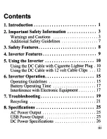 Preview for 4 page of Duracell Pocket inverter 175 Owner'S Manual