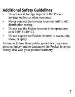 Preview for 12 page of Duracell Pocket inverter 175 Owner'S Manual