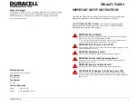 Preview for 1 page of Duracell PowerSource 1800 User Manual