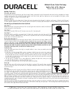 Preview for 1 page of Duracell RS21Mh-K8-ORB-10 Assembly And Installation Instructions