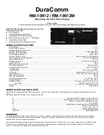 Preview for 1 page of DuraComm RM-10012 User Manual