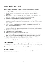 Preview for 2 page of Durafit DFIEA001 Operating Instructions Manual