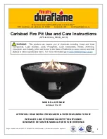 Duraflame Carlsbad DFP-ND02 Use And Care Instructions Manual предпросмотр