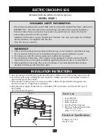 Предварительный просмотр 2 страницы Duraflame DFL001 Instruction Manual