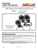 Предварительный просмотр 1 страницы DuraHeat TT-15PS User'S Manual And Operating Instructions