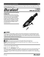 Duralast 80-362 Operating Instructions And Parts Manual предпросмотр