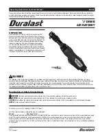 Предварительный просмотр 1 страницы Duralast 80-363 Operating Instructions And Parts Manual