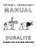 Preview for 1 page of Duralite AL15 Owner'S And Operator'S Manual