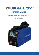 Duralloy 140MMA MINI Operation Manual preview