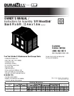 DuraMax 8 Ft WoodSide Owner'S Manual предпросмотр
