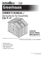 Preview for 1 page of DuraMax Greenhouse Owner'S Manual