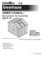 Предварительный просмотр 1 страницы DuraMax Greenhouse Owner'S Manual