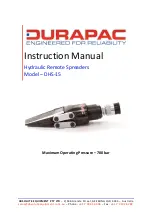 Предварительный просмотр 1 страницы Durapac DHS-15 Instruction Manual