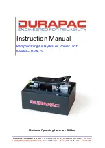 Preview for 1 page of Durapac DPA-75 Instruction Manual