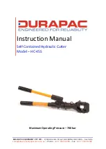 Durapac HC-45C Instruction Manual предпросмотр