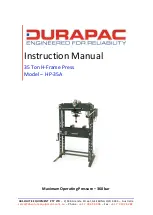 Предварительный просмотр 1 страницы Durapac HP-35A Instruction Manual