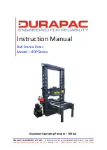 Предварительный просмотр 1 страницы Durapac HRP Series Instruction Manual