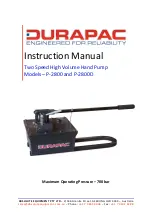 Preview for 1 page of Durapac P-2800 Instruction Manual