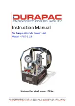 Предварительный просмотр 1 страницы Durapac PAT-1114 Instruction Manual