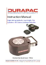 Durapac RFJ Series Instruction Manual предпросмотр