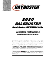 Preview for 3 page of DuraTech Industries Haybuster Balebuster 2620 Operating Instructions And Parts Reference