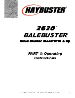 Preview for 11 page of DuraTech Industries Haybuster Balebuster 2620 Operating Instructions And Parts Reference