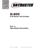 Preview for 11 page of DuraTech Industries HAYBUSTER H-800 Operating Instructions And Parts Reference