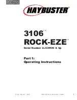 Предварительный просмотр 9 страницы Duratech Haybuster 3106 ROCK-EZE Operating Instructions And Parts List Manual