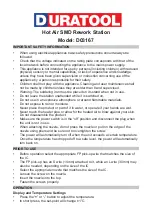 Preview for 1 page of Duratool D03167 Quick Start Manual