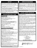 Preview for 2 page of Duratrax ESC–15K Operating Instructions