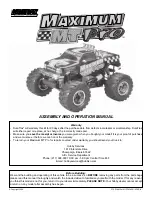 Duratrax Maximum MT Pro Assembly And Operation Manual предпросмотр