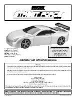 Предварительный просмотр 1 страницы Duratrax Micro street force RTR Assembly And Operation Manual