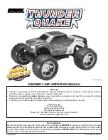 Duratrax Thunder Quake Assembly And Operation Manual preview