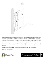 Предварительный просмотр 3 страницы DuraTrel Courtyard Arbor 11111 Assembly Instructions