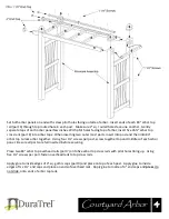 Предварительный просмотр 4 страницы DuraTrel Courtyard Arbor 11111 Assembly Instructions