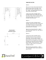 Предварительный просмотр 5 страницы DuraTrel Courtyard Arbor 11111 Assembly Instructions