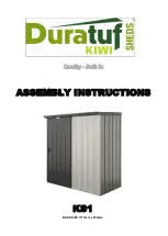 Duratuf KIWI SHEDS KS1 Assembly Instructions Manual предпросмотр